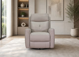 Sterling Power Headrest Swivel Glider Leather Recliner