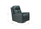Sterling Power Headrest Swivel Glider Leather Recliner