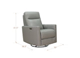 Ashby Power Headrest Swivel Glider Leather Recliner