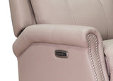 Royce Power Headrest Swivel Glider Leather Recliner