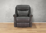 Royce Power Headrest Swivel Glider Leather Recliner