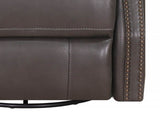 Royce Power Headrest Swivel Glider Leather Recliner