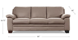 Magnum Leather Sofa Collection, Taupe Brown
