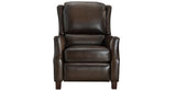 Kirk Leather Manual Recliner, Brown