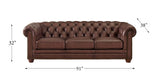 Aliso Leather Sofa Collection, Caramel Brown