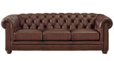 Aliso Leather Sofa Collection, Caramel Brown