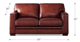 Dillon Waxy Pull-up Leather Sofa Collection, Mocha Brown