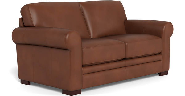Brookfield Leather Sofa Collection, Pecan Brown