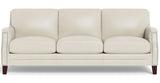 Camano Leather Sofa, Vanilla White