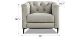 Ella Leather Power Sofa Collection, Ice White