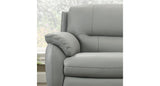 Monroe Leather Sofa Collection, Silver Gray