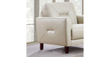 Mavis Leather Sofa Collection, Vanilla White