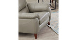 Lara Leather Chair, Stone Gray
