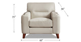 Elm Leather Chair Collection, Vanilla White