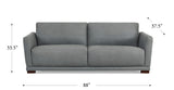 Mary Leather Sofa Collection, Slate