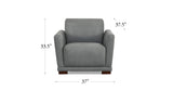 Mary Leather Sofa Collection, Slate