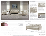 Mavis Leather Sofa Collection, Vanilla White