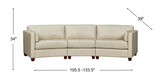 Yuna Curve Modular Leather Sofa Collection