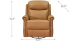 Royce Power Headrest Swivel Glider Leather Recliner