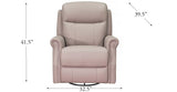 Royce Power Headrest Swivel Glider Leather Recliner