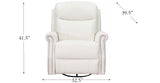 Royce Power Headrest Swivel Glider Leather Recliner