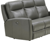 Steel Vienna Leather Power Sofas - Hydeline USA