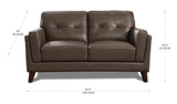 Granite Huntington Leather Sofas - Hydeline USA