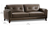Huntington Leather Sofa Collection, Granite - Hydeline USA