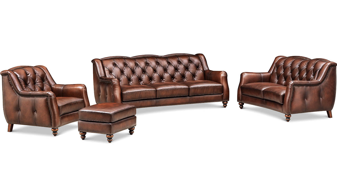 Hamptons Leather Sofa Collection