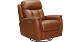 Torino Power Headrest Swivel Glider Leather Recliner
