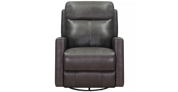 Vienna Manual Swivel Glider Leather Recliner