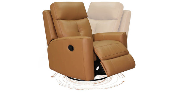 Sterling Manual Swivel Glider Leather Recliner