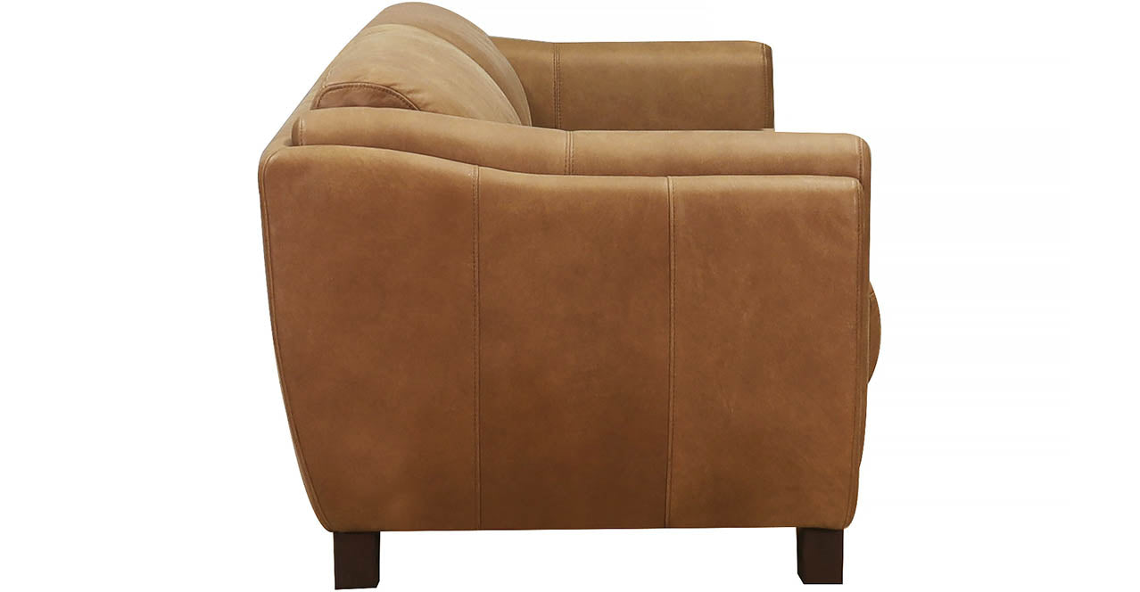 Omaha Waxy Pull-up Leather Sofa Collection, Furman Cinnamon