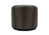 Providence Swivel Leather Chair, Ash Gray