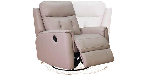 Torino Manual Swivel Glider Leather Recliner