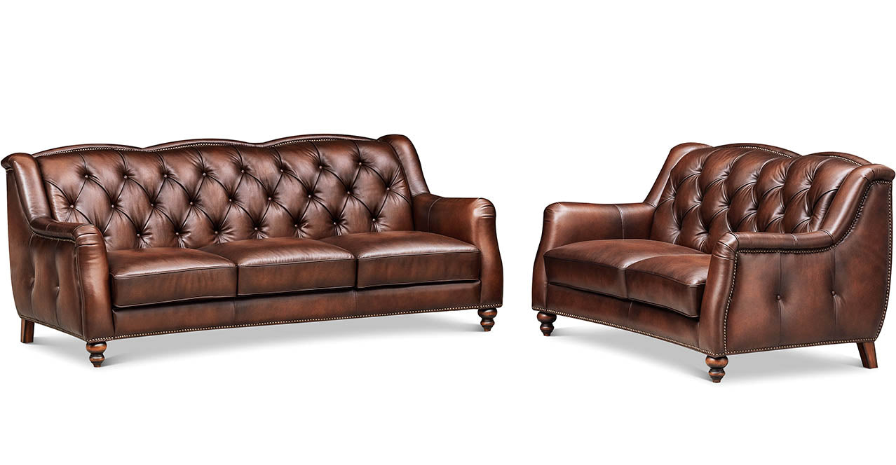 Hamptons Leather Sofa Collection