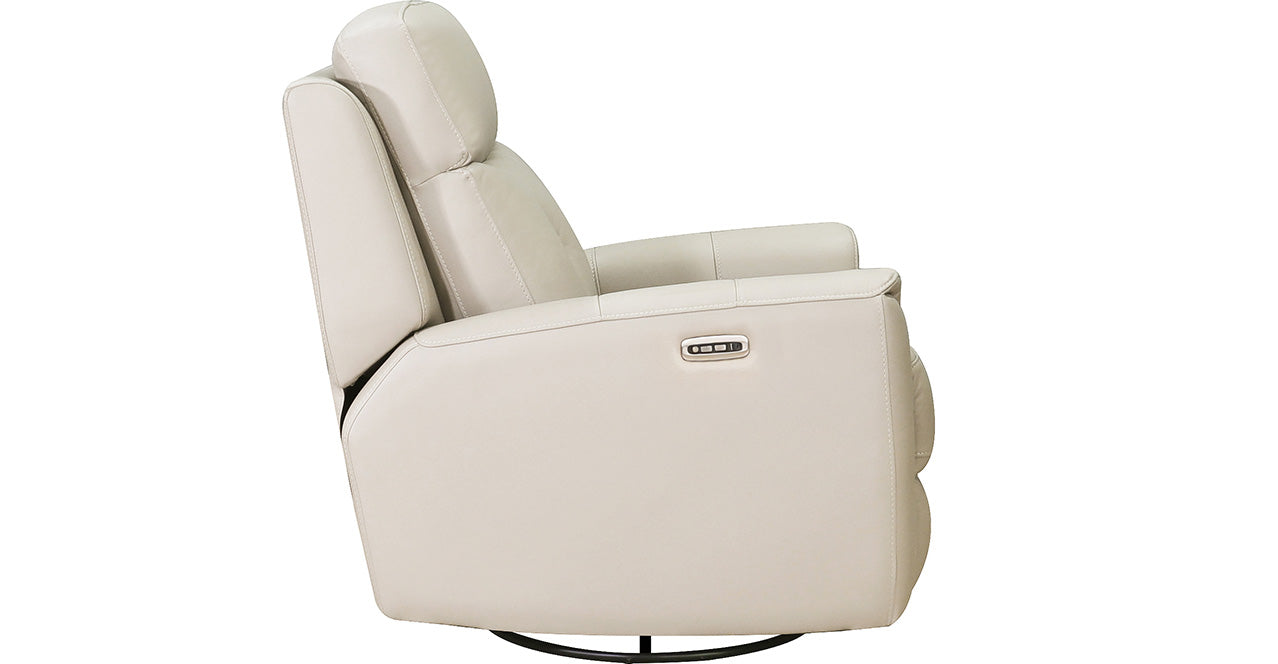 Torino Power Headrest Swivel Glider Leather Recliner