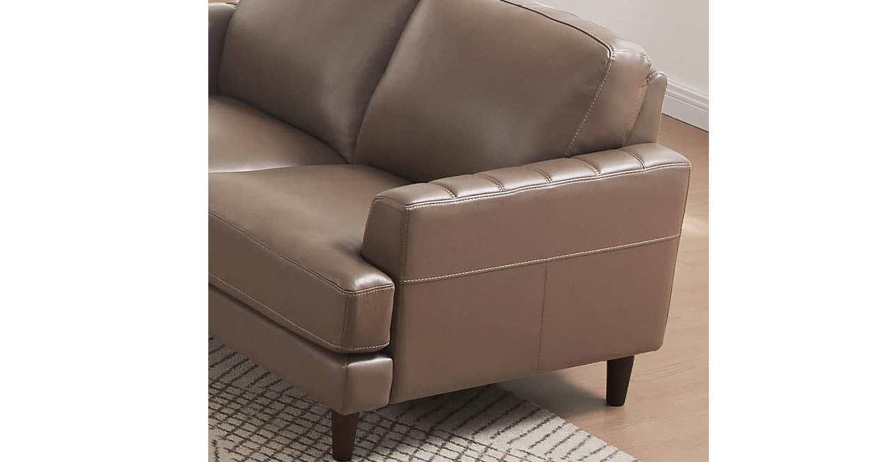 Cassia Leather Sofa Collection, Granite Brown