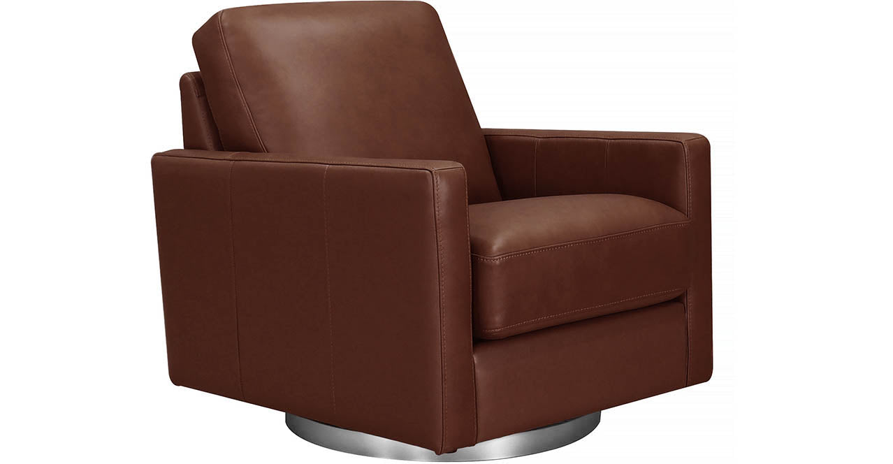 Ashby Swivel Leather Chair