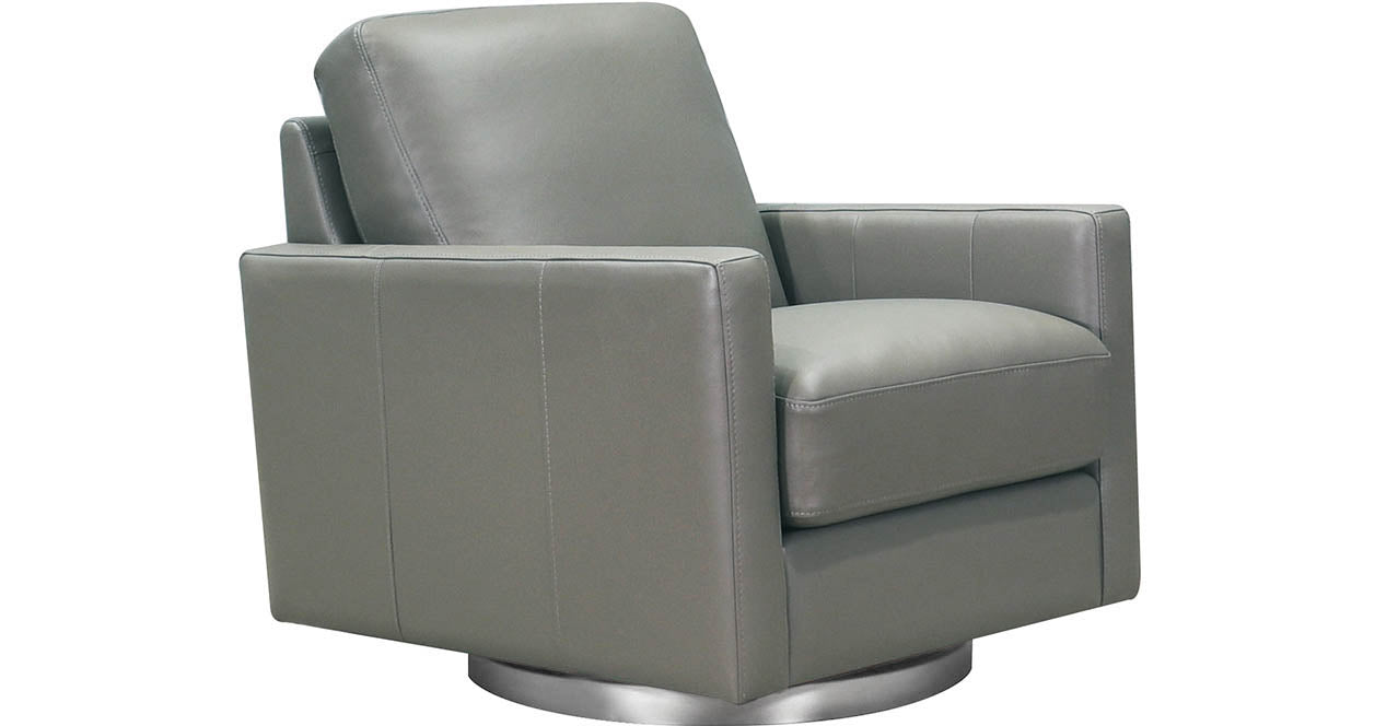 Ashby Swivel Leather Chair