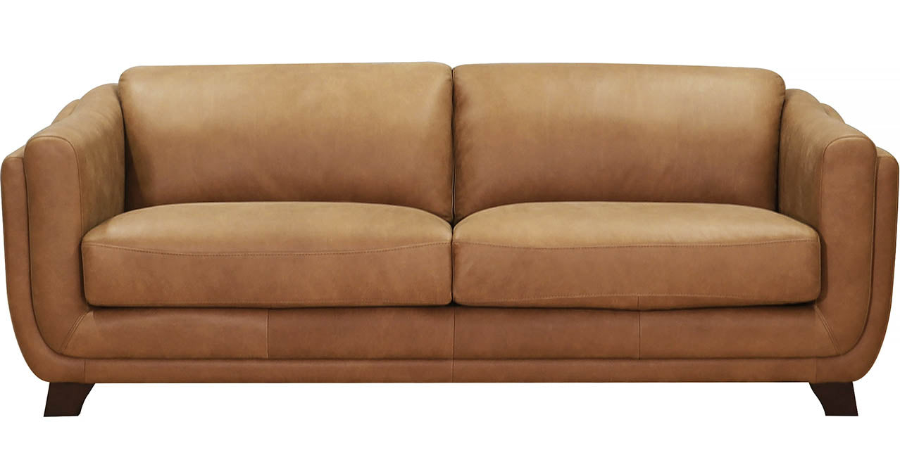Omaha Waxy Pull-up Leather Sofa Collection, Furman Cinnamon