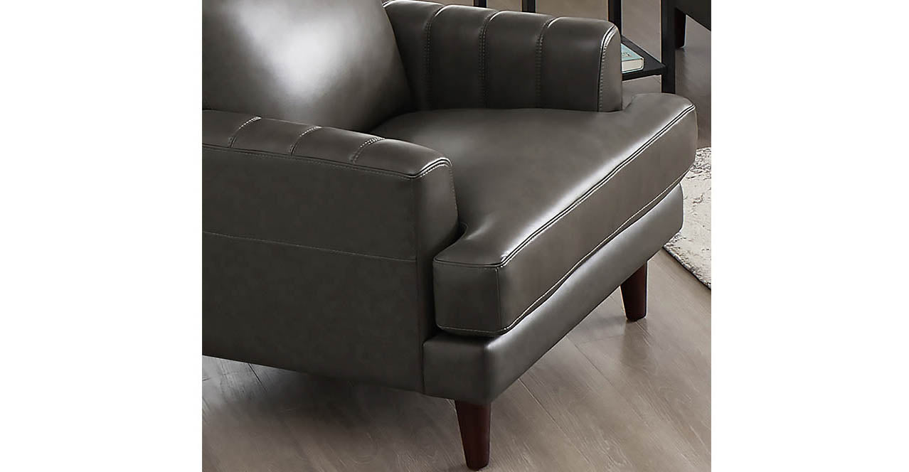 Cassia Leather Sofa Collection, Concord Gray