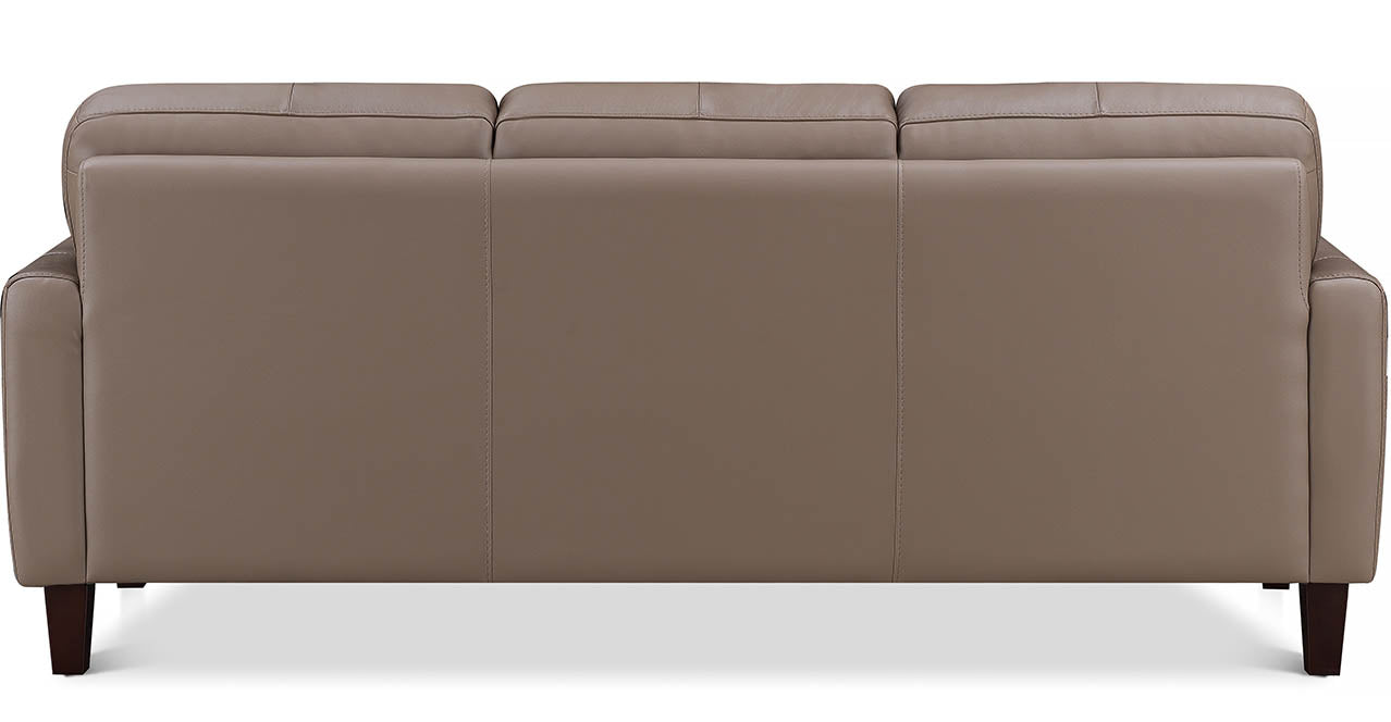 Chloe Leather Sofa Collection, Taupe Brown