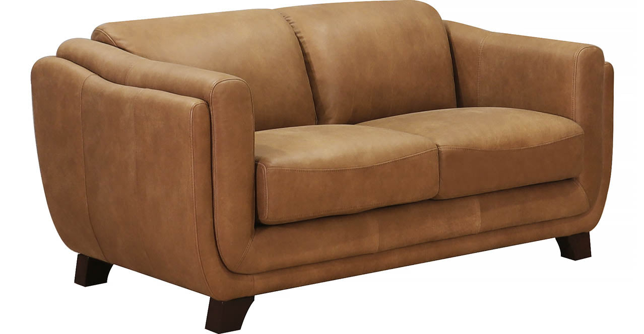 Omaha Waxy Pull-up Leather Sofa Collection, Furman Cinnamon