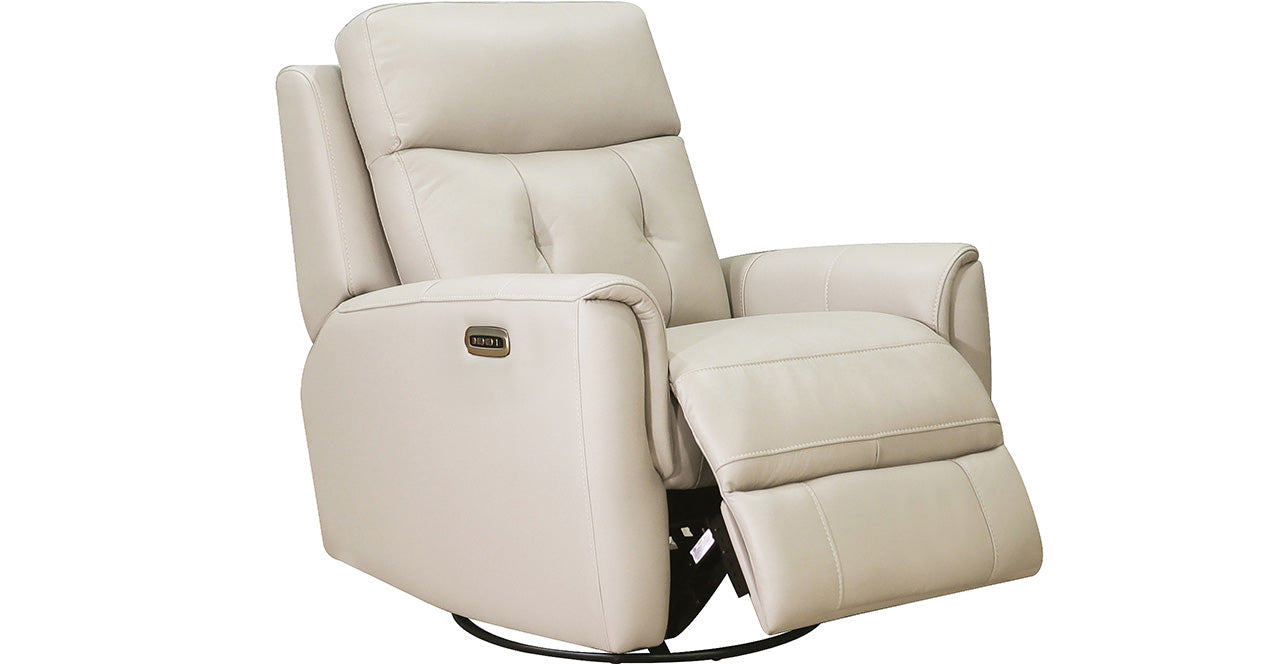 Torino Power Headrest Swivel Glider Leather Recliner