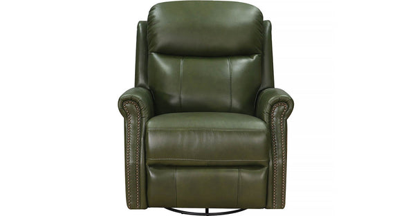 Royce Manual Swivel Glider Leather Recliner