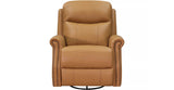 Royce Power Headrest Swivel Glider Leather Recliner