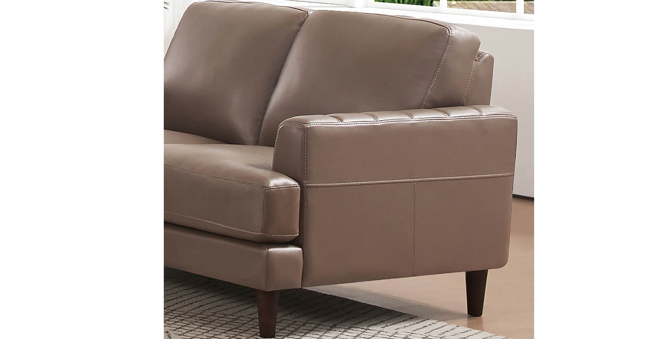 Cassia Leather Sofa Collection, Granite Brown