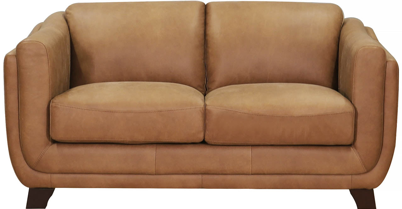 Omaha Waxy Pull-up Leather Sofa Collection, Furman Cinnamon