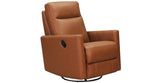 Ashby Manual Swivel Glider Leather Recliner